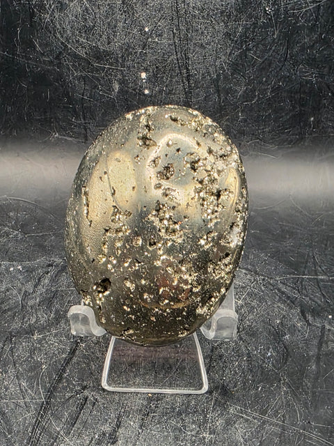 Pyrite palm stone! 7.8 ounces, 2.5  by 1.9 inches!!