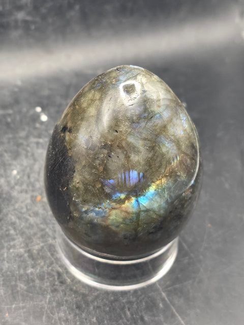 Labradorite egg! 9.8 ounces, 2.7 inches tall, 2 inches wide