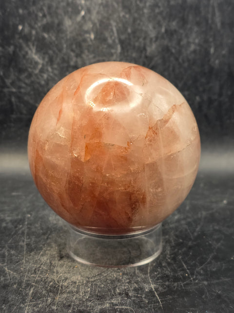 Fire quartz "red hematoid" sphere! 76.9mm, 3" 1.6 pounds