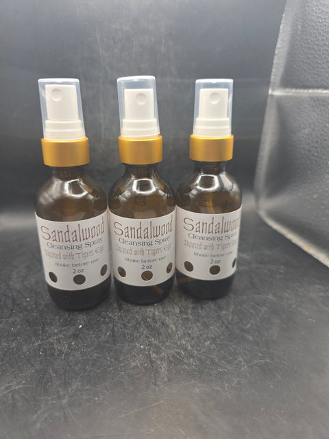 Sandlewood cleansing spray infused with tiger eye!