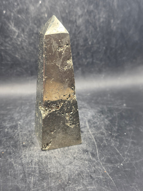 Pyrite tower! 9.5 ounces, 3.8 inches tall
