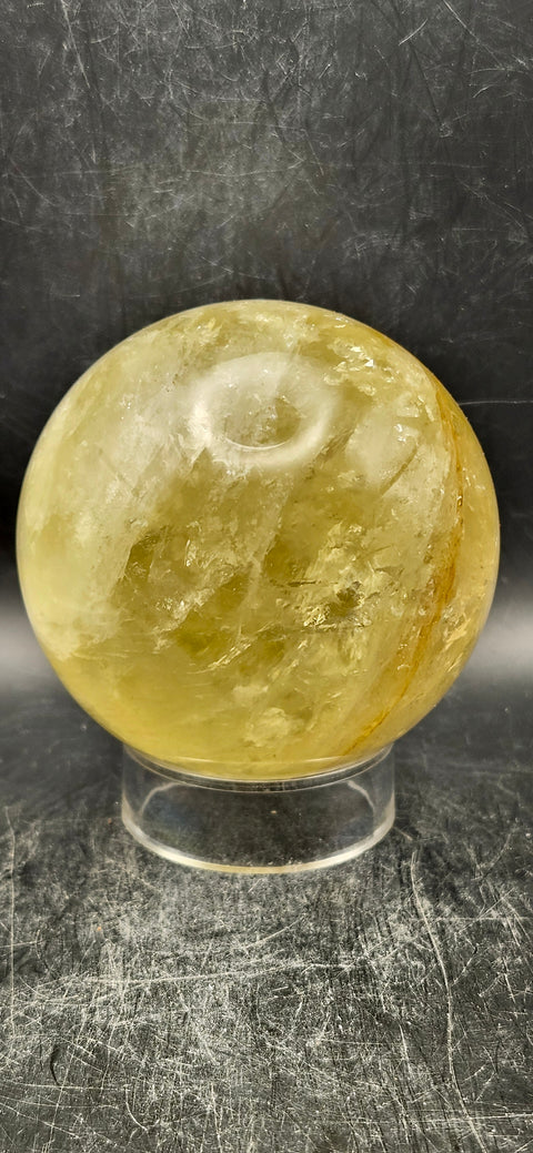 Citrine sphere! 74.4mm, 2.9 inches, 1.4 pounds!
