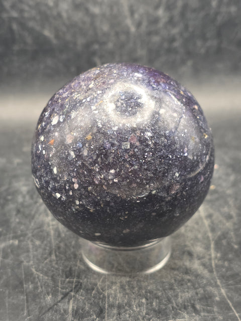 Lepidolite sphere! 60.5mm, 2.3 inches, 10.1 ounces