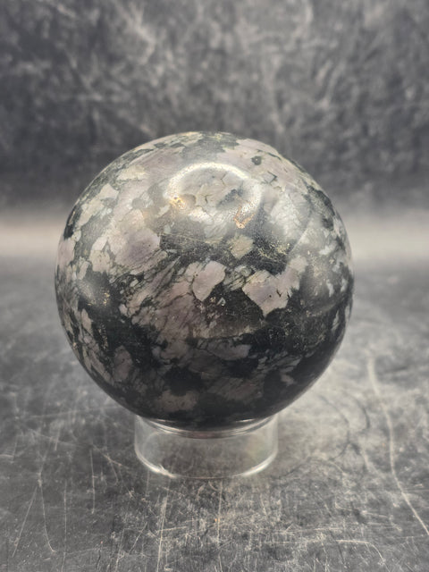 Indigo gabbro sphere! 62.8mm, 2.4 inches, 13 ounces
