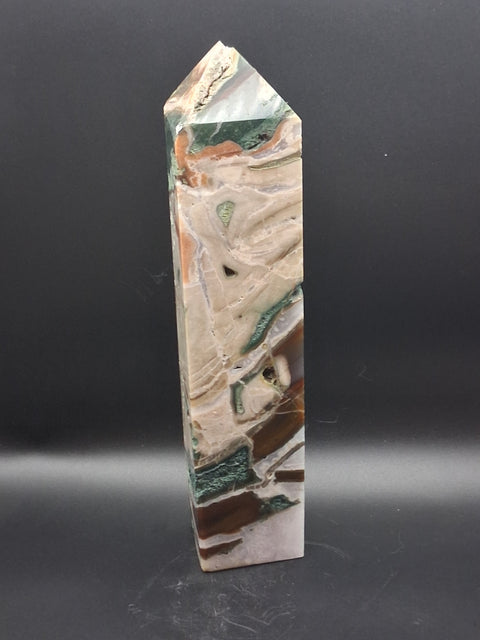 Large tree agate tower! 9.25 inches tall, 2.3 pounds!