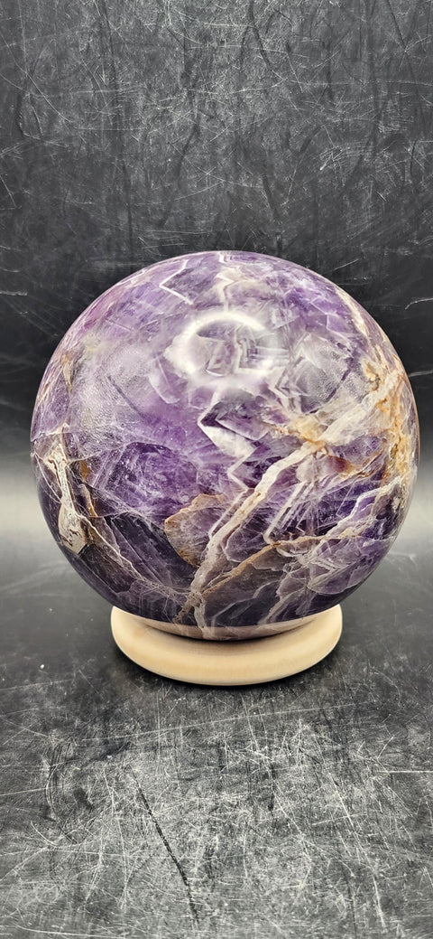 Dream amethyst sphere! 70.3mm,  2.7 inches, 1.1 pounds