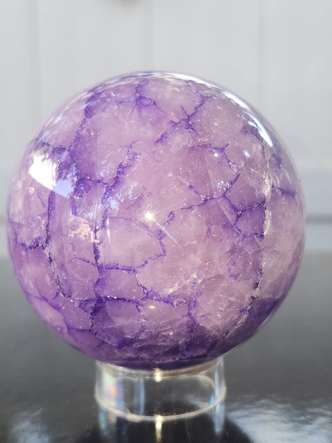 Purple crackle quartz! 69mm, 2.74 inches, 1.1 pounds