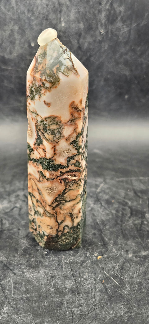 Tree agate tower! 3.5 inches tall, 3.3 ounces!