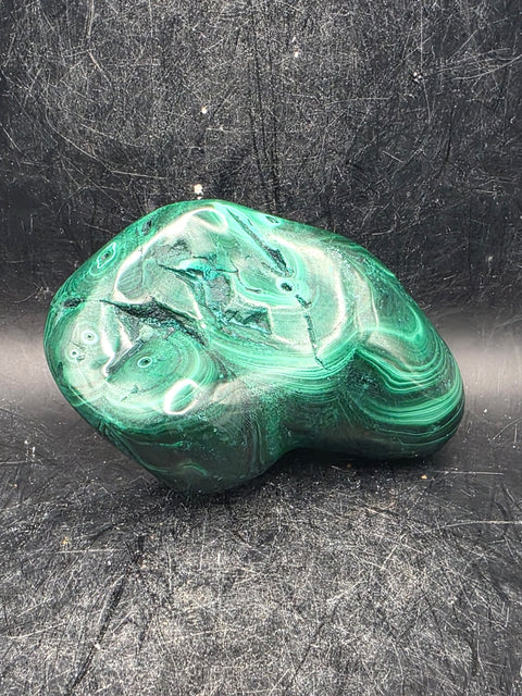 Malachite polished free form! 10 ounces, 3.2 inches long, 1.8" wide!