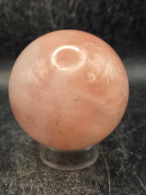 Rose quartz sphere! 59.3mm, 2.3 inches, 10 ounces