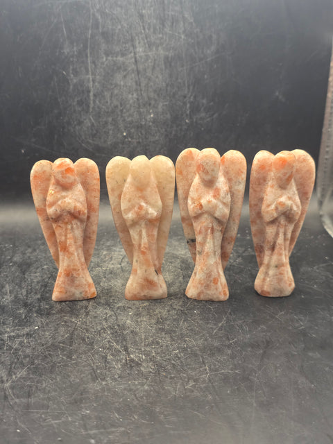 Sunstone gemstone angel! 3 inches tall, 1.4 ounces!