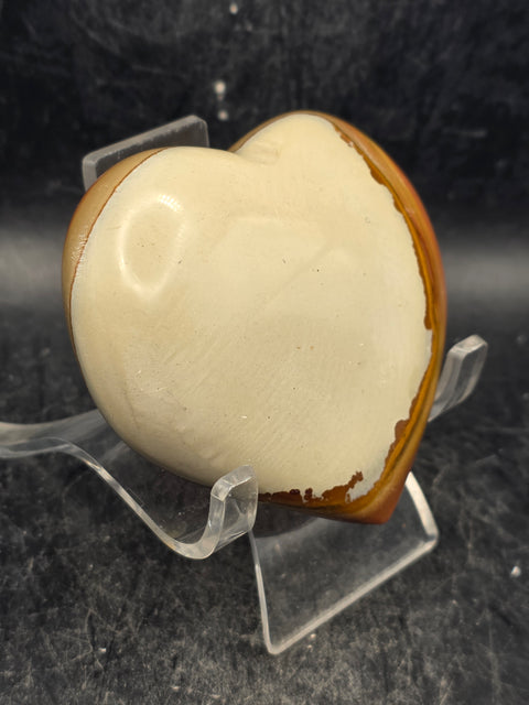 Polychrome jasper heart! 7 ounces, 2.9 inches wide, 2.7" tall