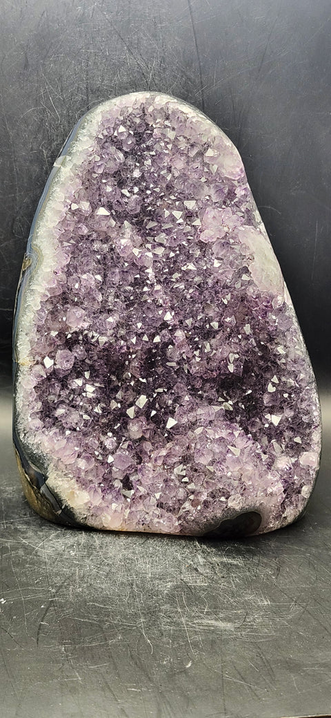 XLarge amethyst cut base free form! 4.8 pounds, 7 inches tall!
