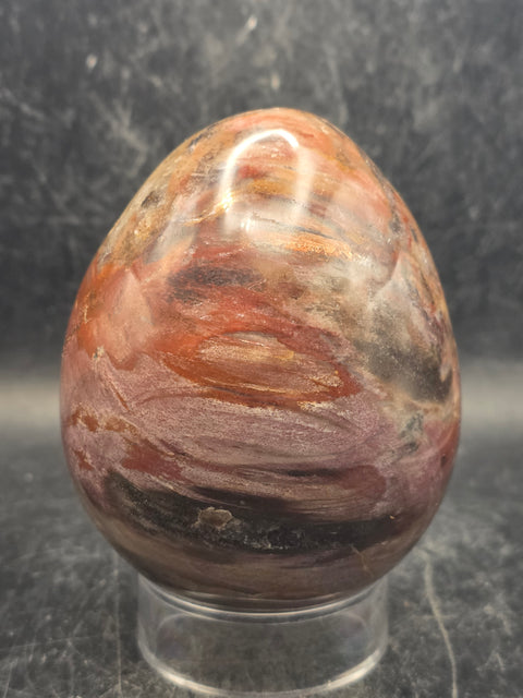 Petrified wood egg! 1.2 pounds, 3.3 inches tall, 2.6 inches wide