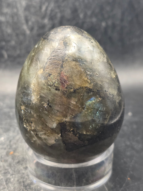 Labradorite egg! 9.2 ounces, 2.7 inches tall, 2 inches wide
