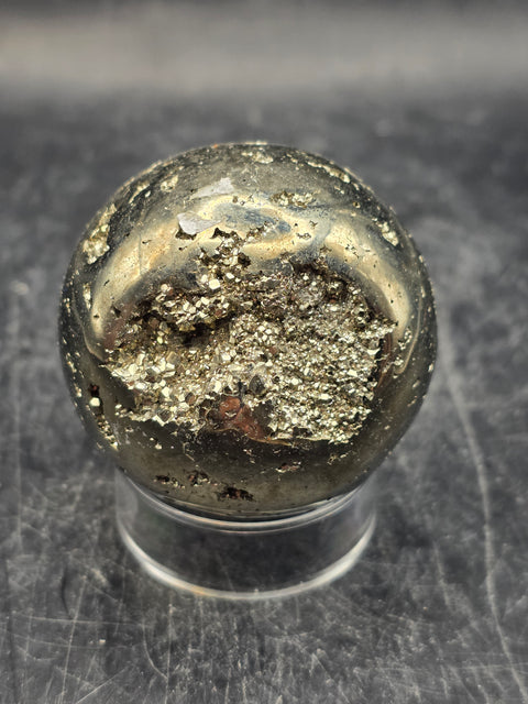 Pyrite sphere! 41.8mm, 1.6 inches, 5.9 ounces