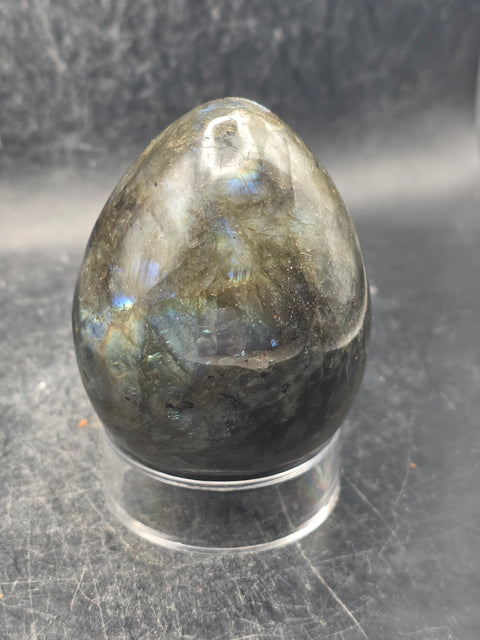 Labradorite egg! 9.8 ounces, 2.7 inches tall, 2 inches wide