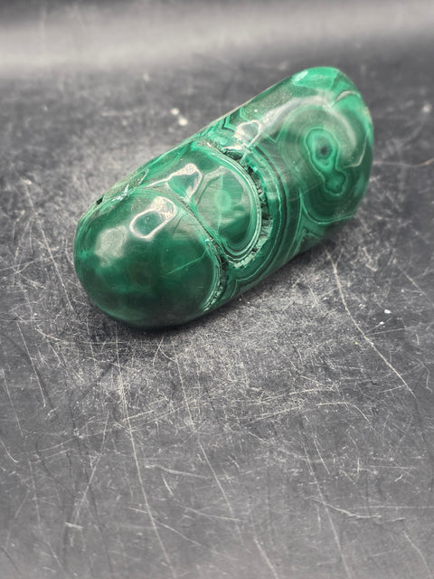 Malachite polished free form! 7.2 ounces, 3 inches long, 1.2" wide