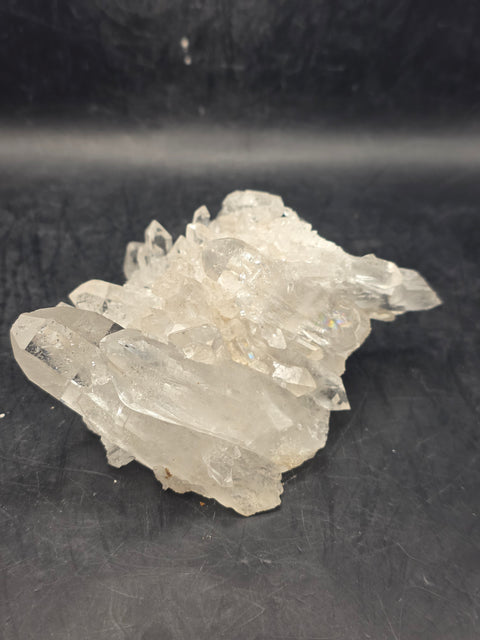 Clear quartz cluster! 10 ounces, 3.7 inches by 2.9 inches