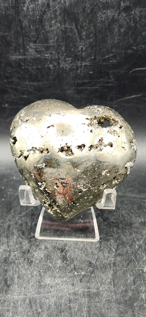 Pyrite heart! 6.7 ounces, 2.5 inches wide, 2.5 tall