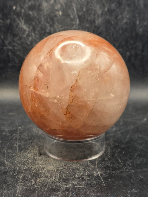 Fire quartz "red hematoid" sphere! 76.9mm, 3" 1.6 pounds