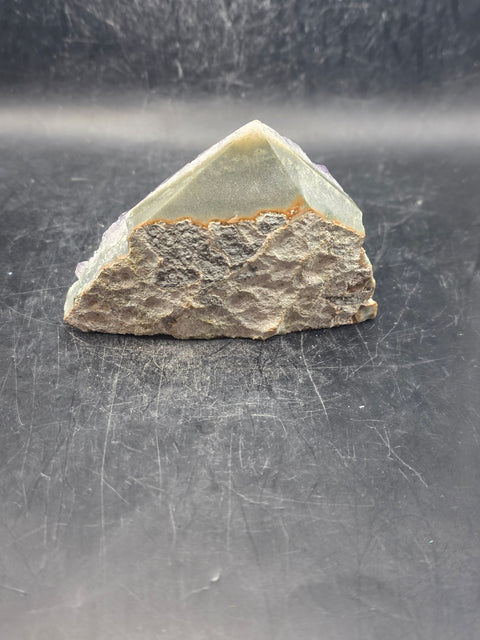 Amethyst polished top point! 6 ounces, 2.3 inches tall, 3.3" wide