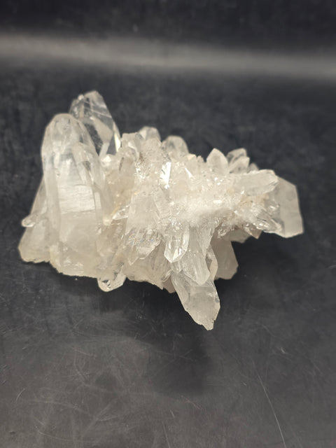 Clear quartz cluster! 10 ounces, 3.7 inches by 2.9 inches