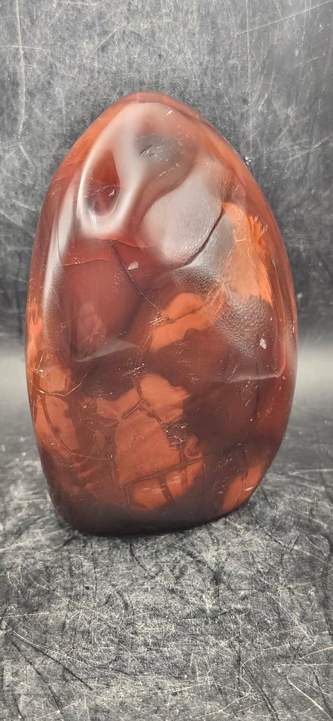 Carnelian agate free-form! 1 pound, 4 inches tall, 3 inches wide