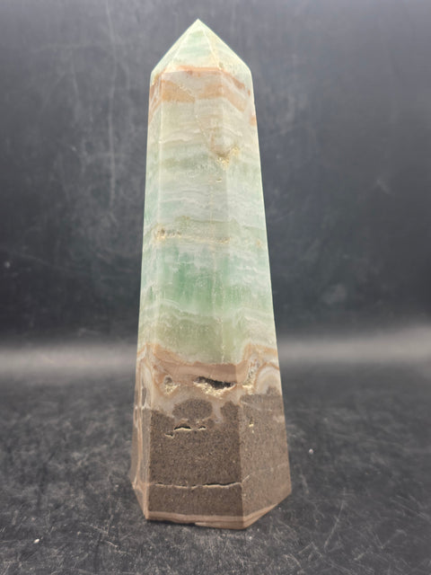 Caribbean calcite tower! 15.4 ounces, 5.7 inches tall!