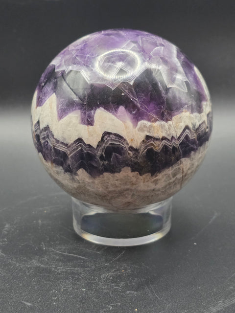 Dream amethyst sphere! 76.8mm, 3 inches, 1.6 pounds