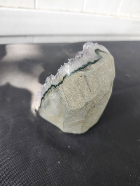 1.4 pound, 3.5 inch tall amethyst geode free form