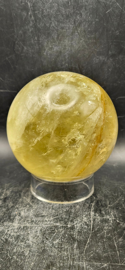 Citrine sphere! 74.4mm, 2.9 inches, 1.4 pounds!