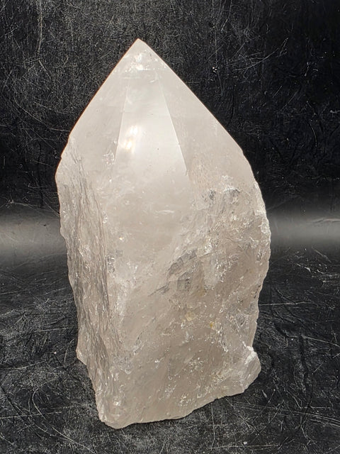 Clear quartz polished top point! 14 ounces, 3.9 inches tall