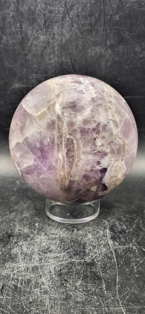 Dream amethyst sphere! 70.1mm, 2.7 inches, 1 pound!