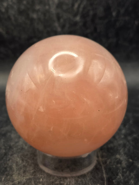 Rose quartz sphere! 59.3mm, 2.3 inches, 10 ounces
