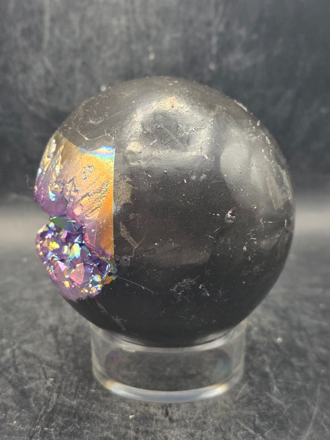 Aura amethyst sphere! 74mm, 2.9 inches, 1.1 pounds