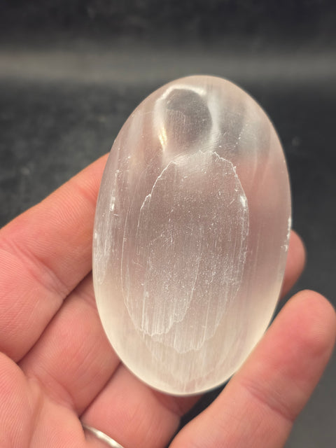 Selenite palm stone! 2.5 inches wide