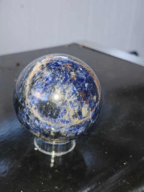 Sodalite sphere! 61mm, 2.4 inches, 11 ounces