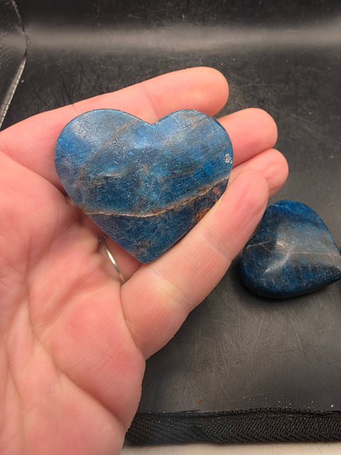 Blue apatite heart! 2.4 too 3.4 ounces!