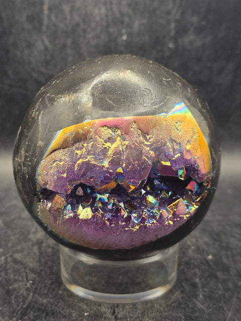 Aura amethyst sphere! 74mm, 2.9 inches, 1.1 pounds