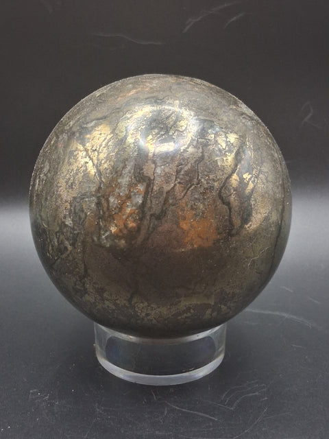 Large pyrite sphere! 86.4mm, 3.4 inches, 2.9 pounds