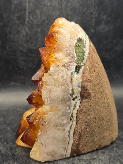 Citrine cut base free form! 1.1 pounds, 3.7 inches tall, 2.4" wide