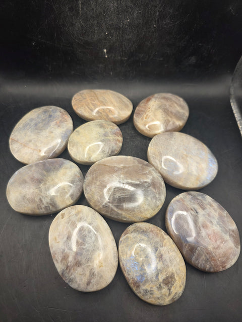 Moonstone palm stone! 2.1 too 2.5 inches!