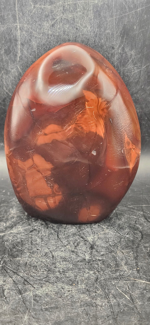 Carnelian agate free-form! 1 pound, 4 inches tall, 3 inches wide