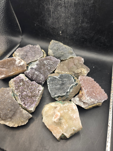 1 piece druzy rainbow amethyst cluster!