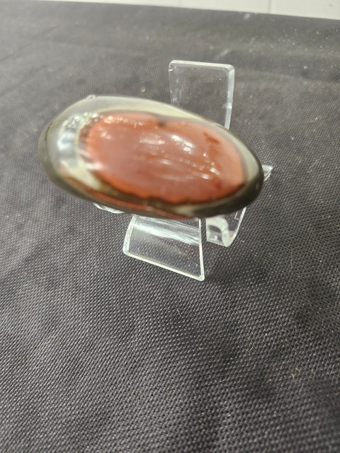Polychrome jasper palm stone 4 ounces, 2.5 inches