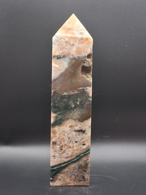 Large tree agate tower! 2 pounds, 8.5 inches!