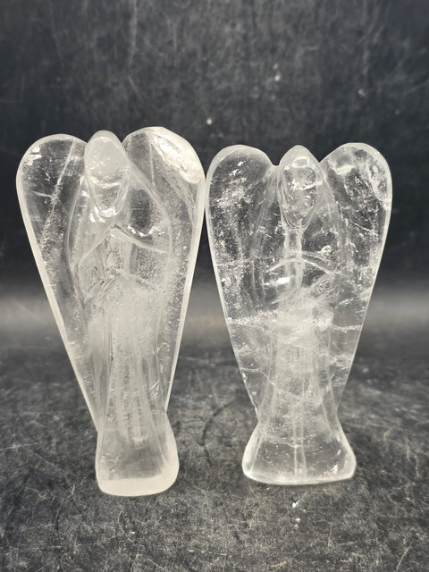 Clear quartz gemstone angel! 3 inches tall, 1.6 ounces!