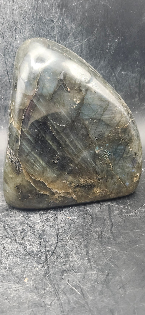 Labradorite free form! 1.3 pounds, 3.3 inches tall, 3" wide
