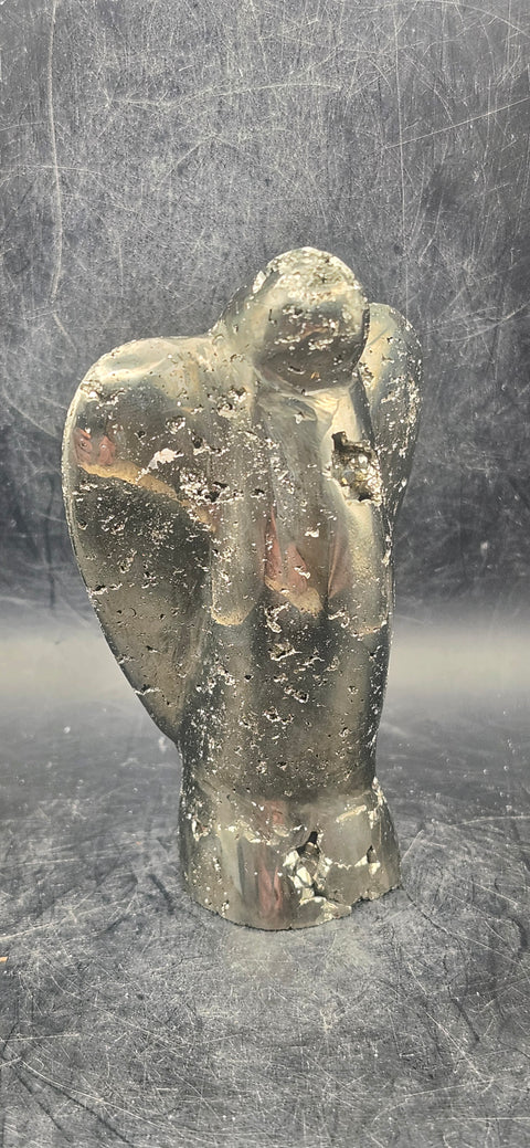 Large Pyrite angel! 4 inches tall, 14 ounces!